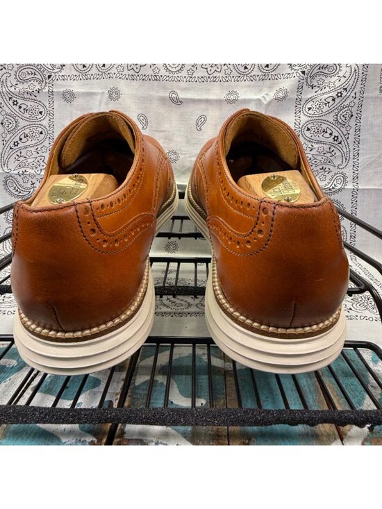 Cole Haan Grand OS Wingtip Oxford Brown Leather Shoes C22793 Mens Sz 9M EUC main image 4